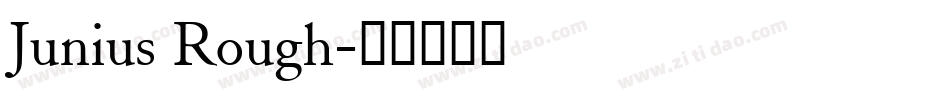 Junius Rough字体转换